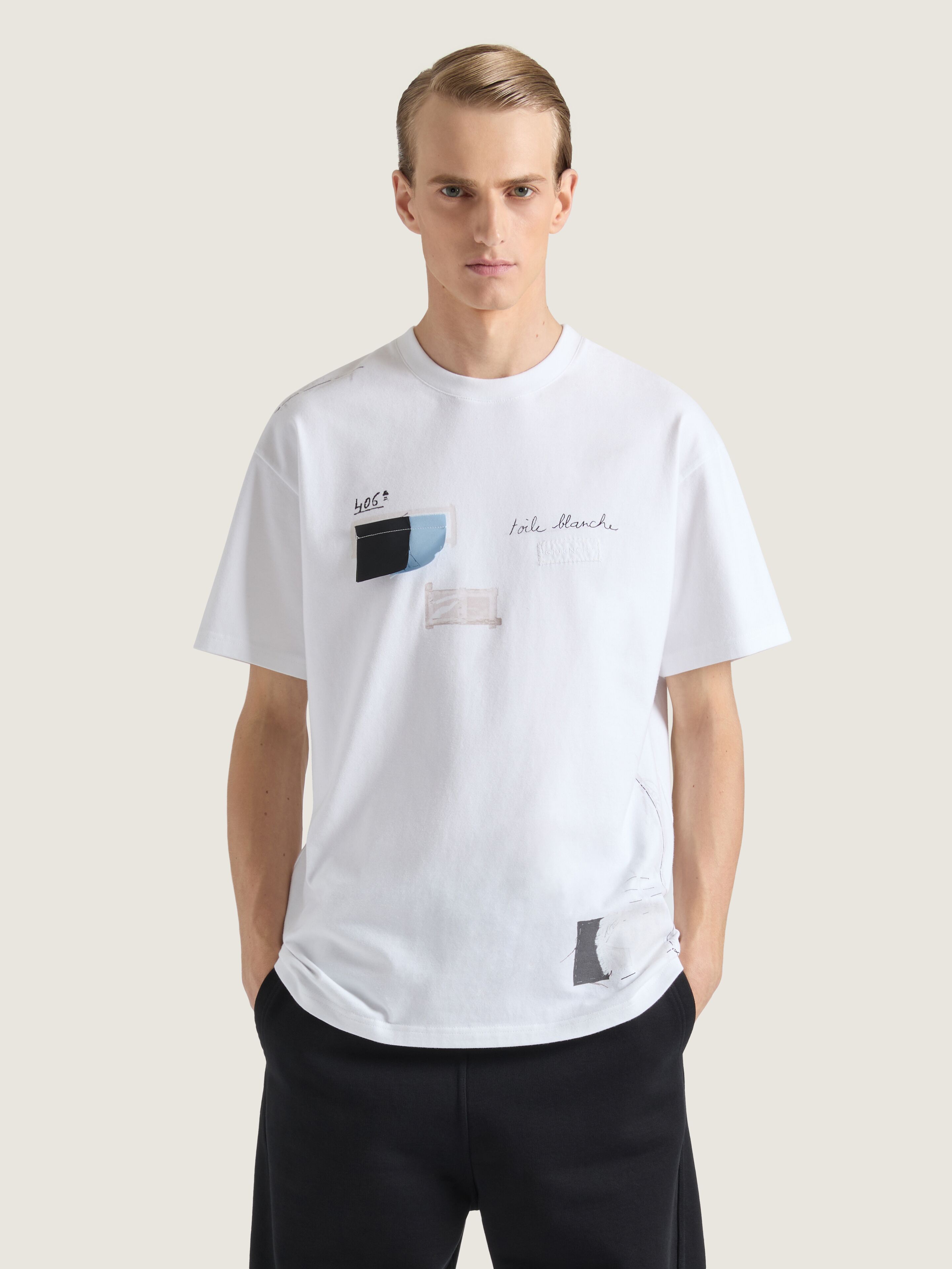 T-shirt in cotton with Trompe l'Œil Atelier print